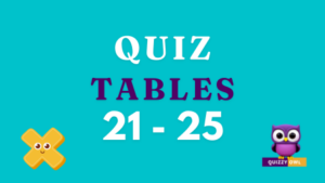 Times tables 21 to 25 quiz