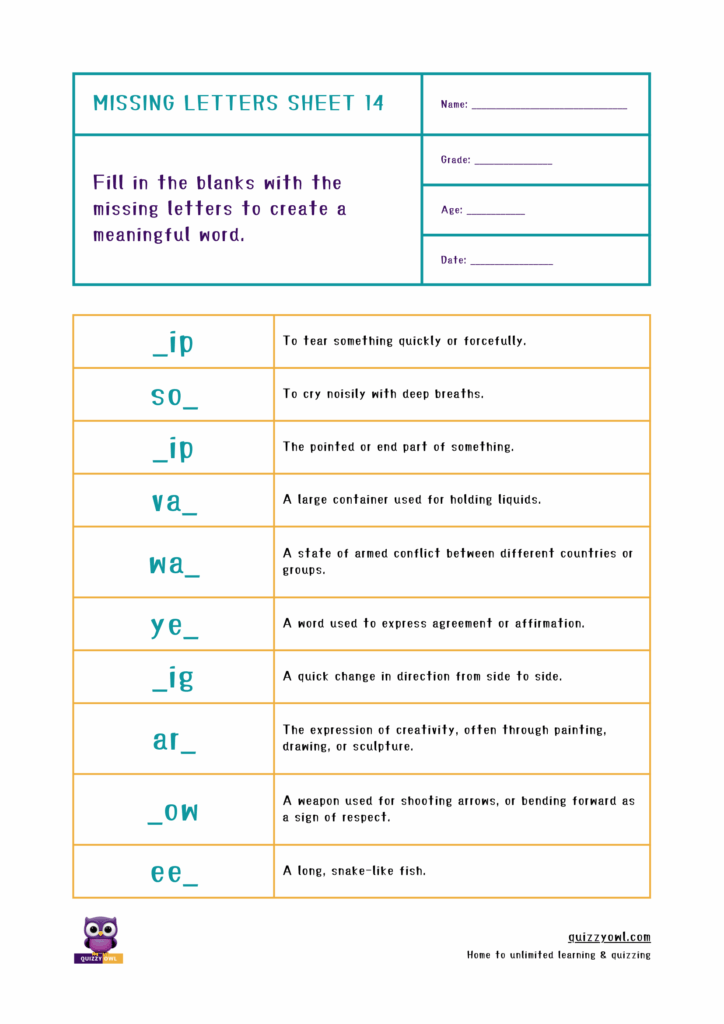 3-letter word puzzle worksheet for beginning readers.