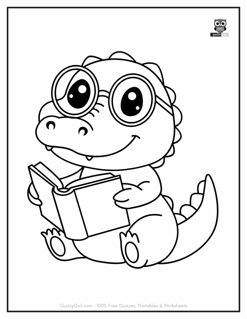 Sitting Alligator illustration from alligator pictures to color collection.